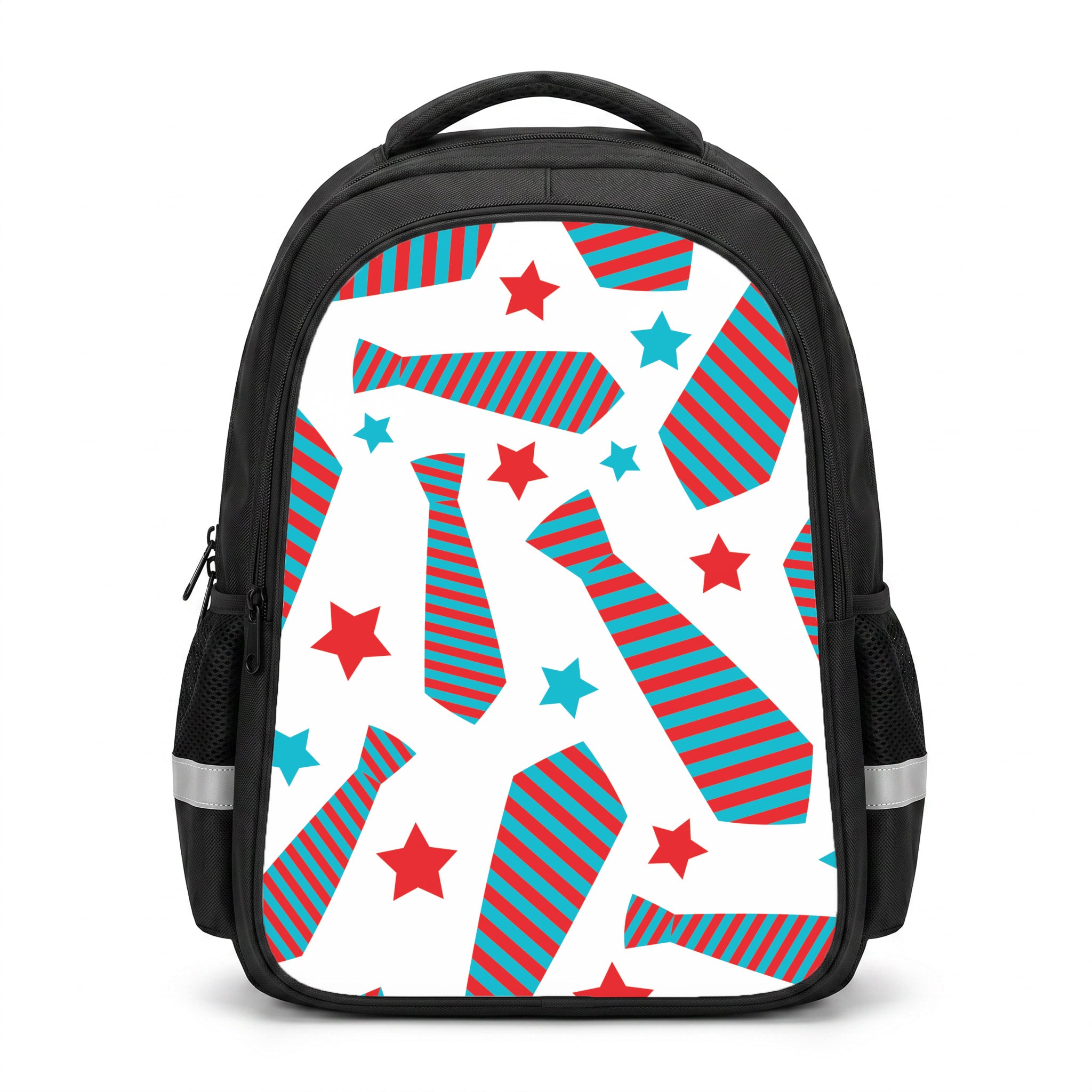 Tie And Stars Pattern Backpack