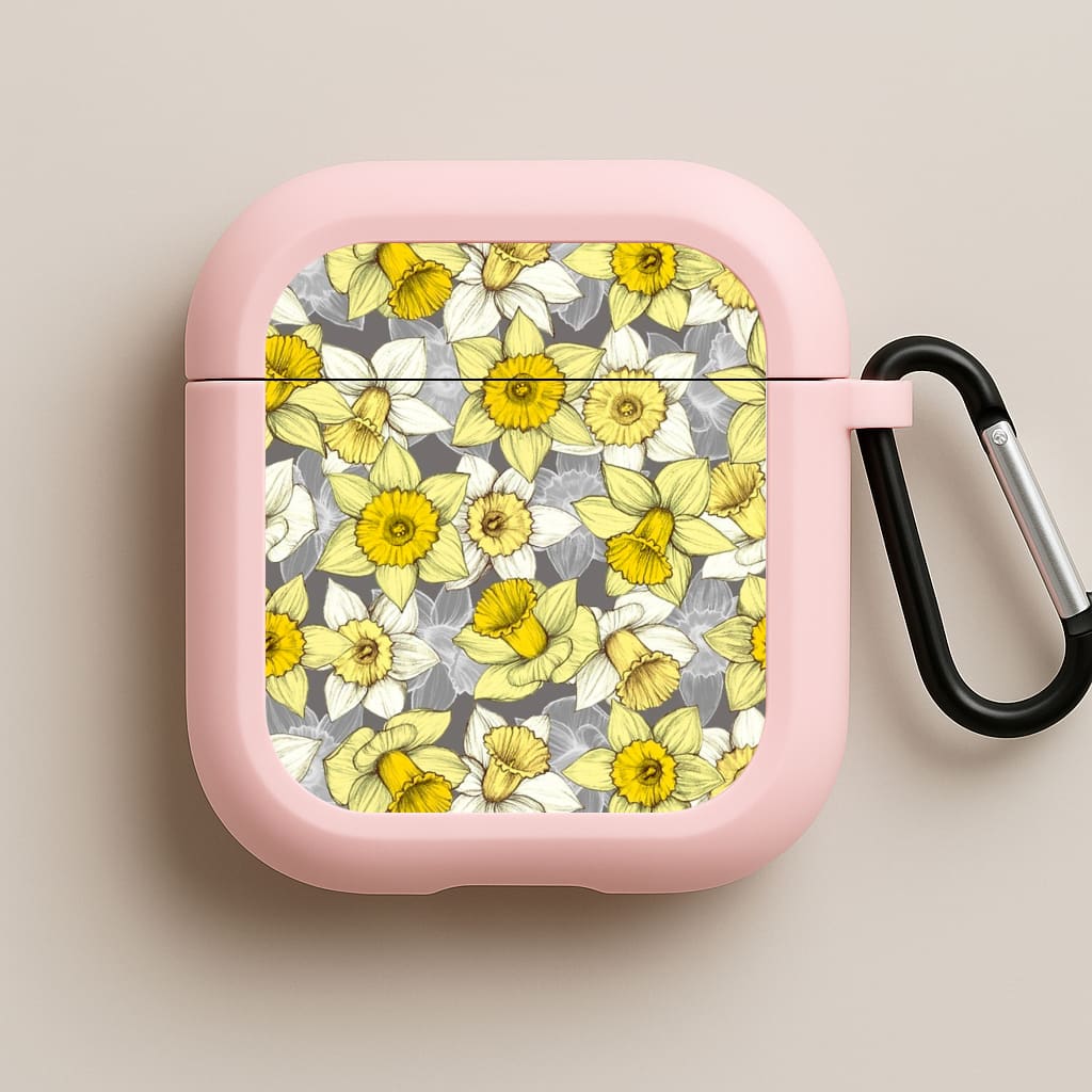 Daffodil Daze - Spring Pattern Pink AirPods Case