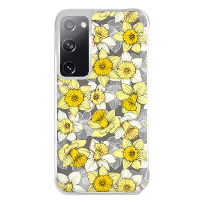 Daffodil Daze - Spring Pattern Phone Case for Galaxy S20