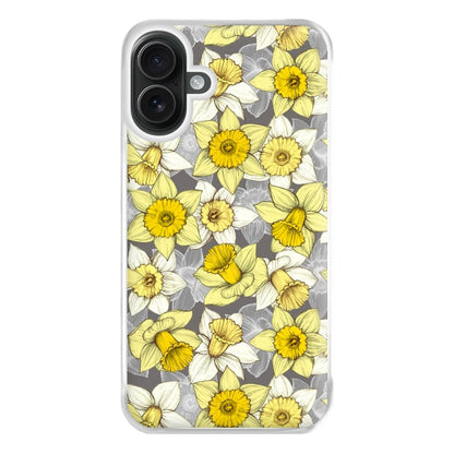 Daffodil Daze - Spring Pattern Phone Case for iPhone 16 Plus