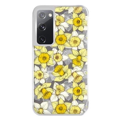 Daffodil Daze - Spring Pattern Phone Case for Galaxy S20FE