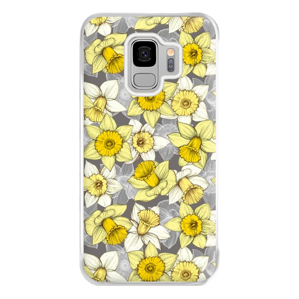 Daffodil Daze - Spring Pattern Phone Case for Galaxy S9 Plus