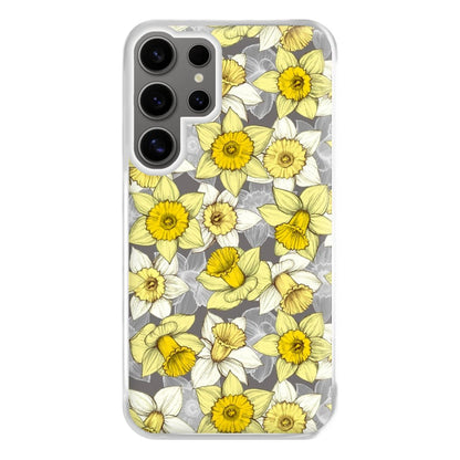 Daffodil Daze - Spring Pattern Phone Case for Galaxy S24 Ultra