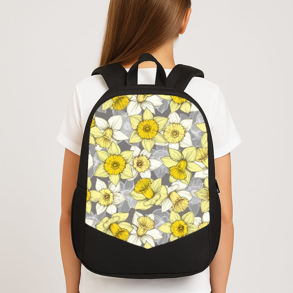 Daffodil Daze - Spring Pattern Large School Bag