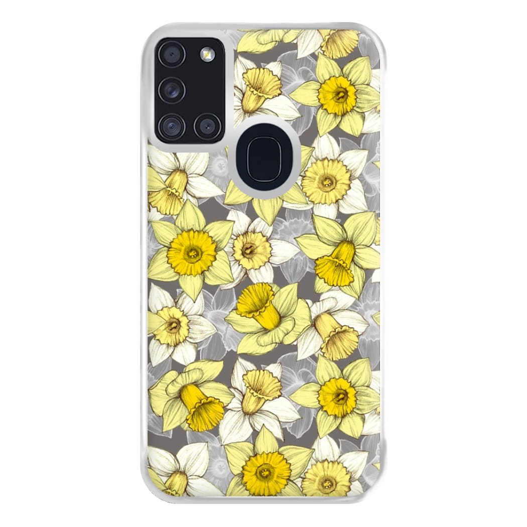 Daffodil Daze - Spring Pattern Phone Case for Galaxy A21s