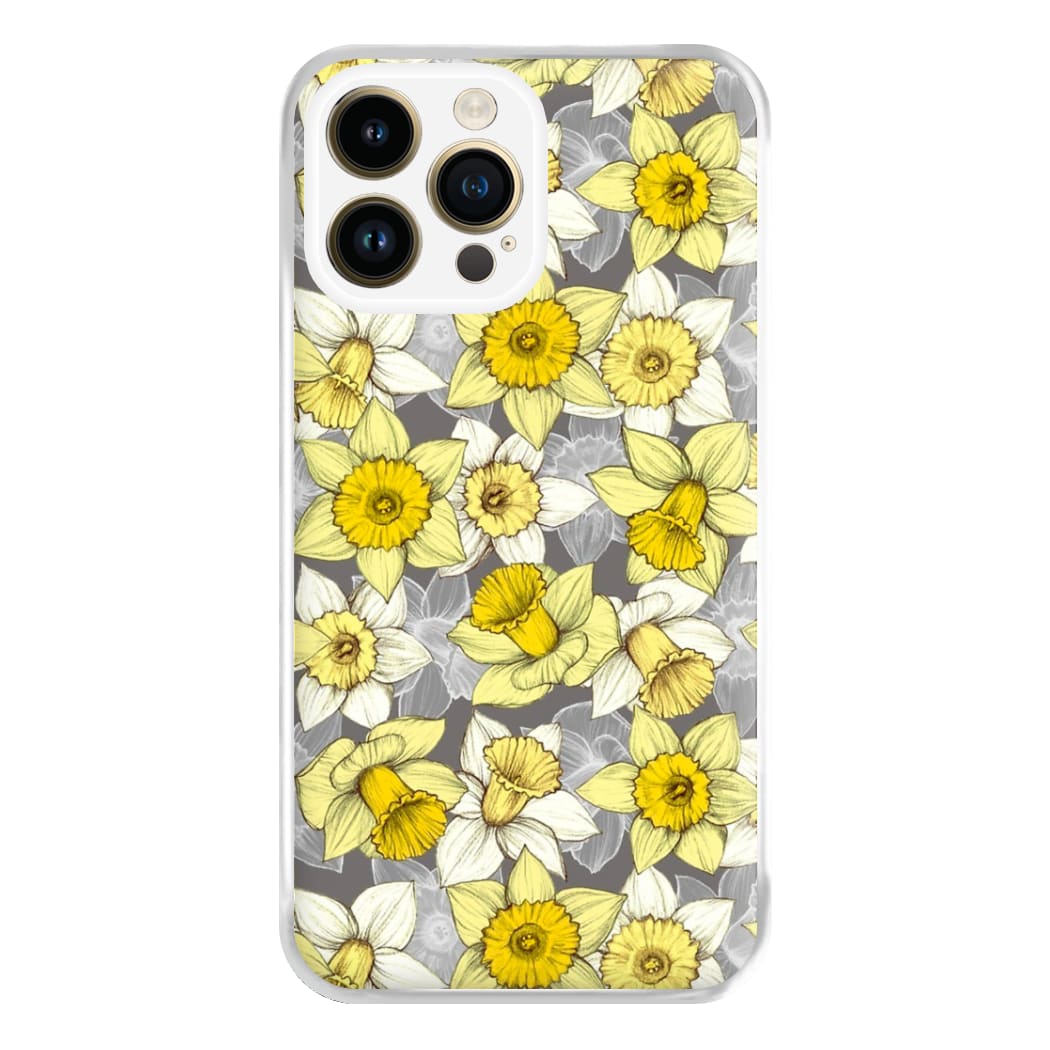 Daffodil Daze - Spring Pattern Phone Case for iPhone 14 Pro Max