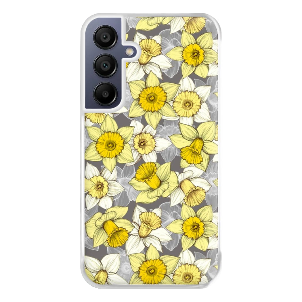 Daffodil Daze - Spring Pattern Phone Case for Galaxy A16