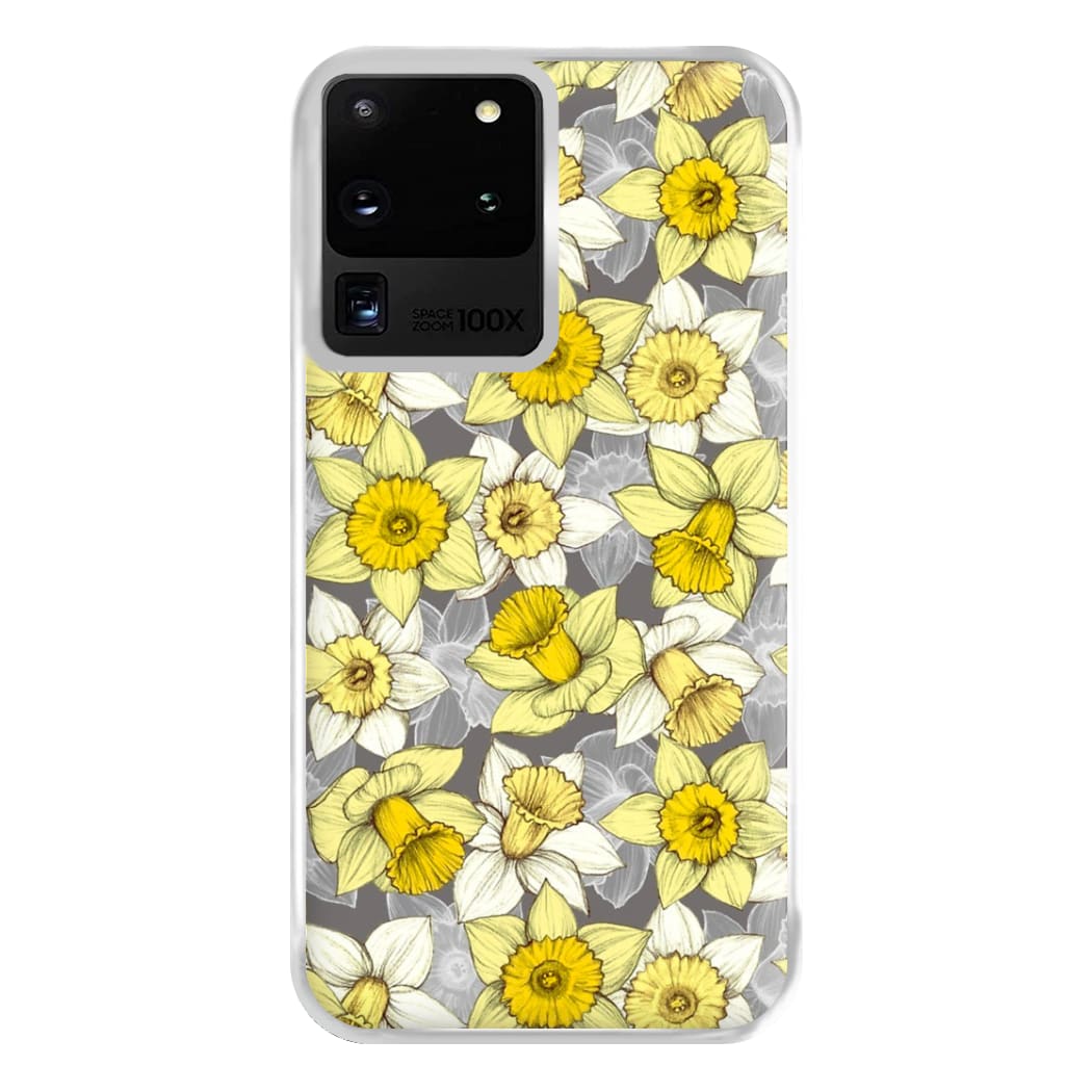 Daffodil Daze - Spring Pattern Phone Case for Galaxy S20 Ultra