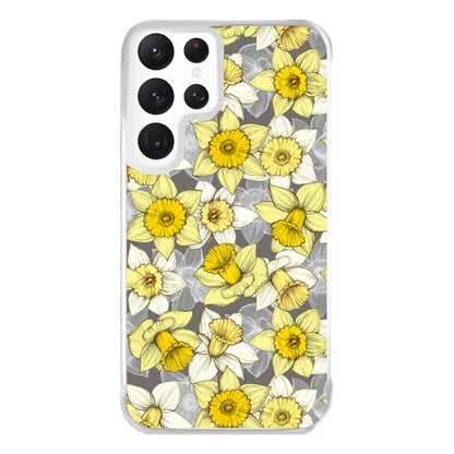 Daffodil Daze - Spring Pattern Phone Case for Galaxy S22 Ultra