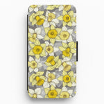 Daffodil Daze - Spring Pattern Flip Wallet Phone Case