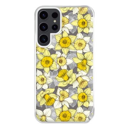 Daffodil Daze - Spring Pattern Phone Case for Galaxy S23 Ultra