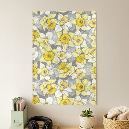 Daffodil Daze - Spring Pattern Poster