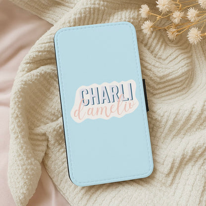 Blue Charli D'Amelio Wallet Phone Case