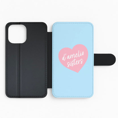 D'Amelio Sisters Heart Flip Phone Case