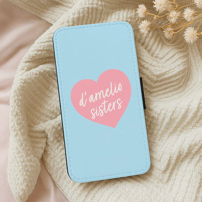 D'Amelio Sisters Heart Wallet Phone Case