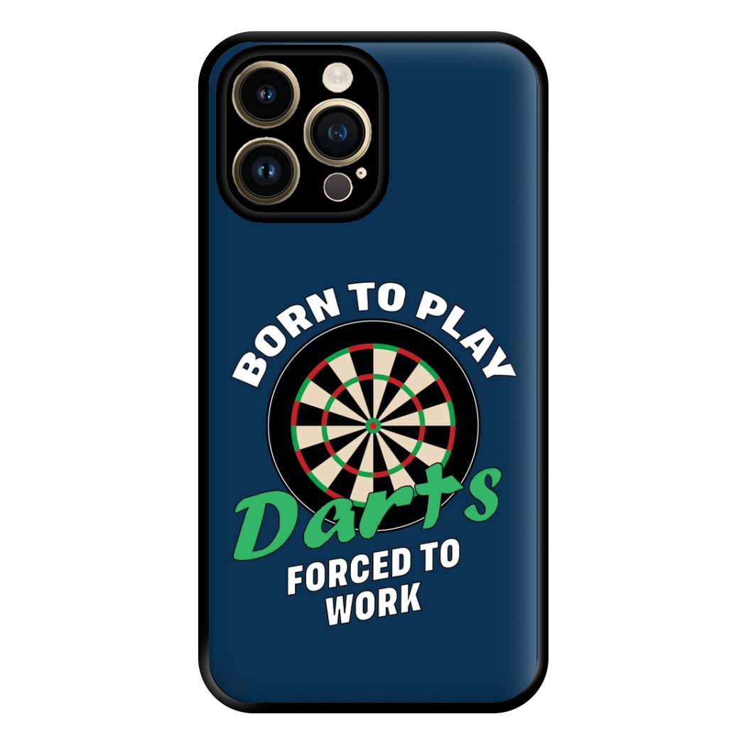 Born To Play Darts Phone Case for iPhone 14 Pro Max