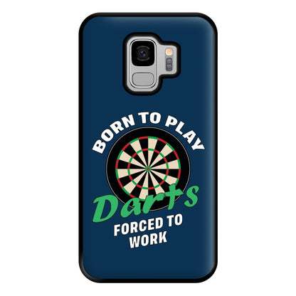 Born To Play Darts Phone Case for Galaxy S9 Plus