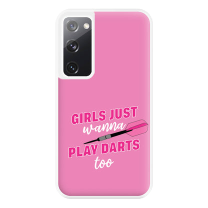 Girls Just Wanna Play Darts Too Phone Case for Galaxy S20FE