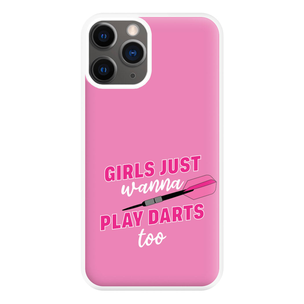 Girls Just Wanna Play Darts Too Phone Case for iPhone 12 Pro Max