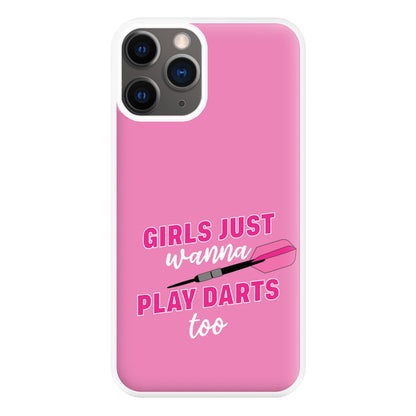 Girls Just Wanna Play Darts Too Phone Case for iPhone 12 Pro Max