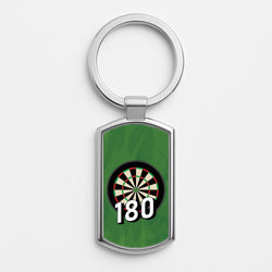 180 Board Silver Keyring