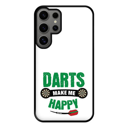 Darts Make Me Happy Phone Case for Galaxy S24 Ultra