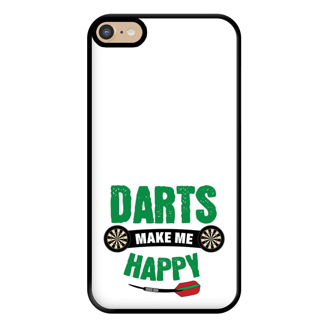 Darts Make Me Happy Phone Case for iPhone 6 Plus / 7 Plus / 8 Plus