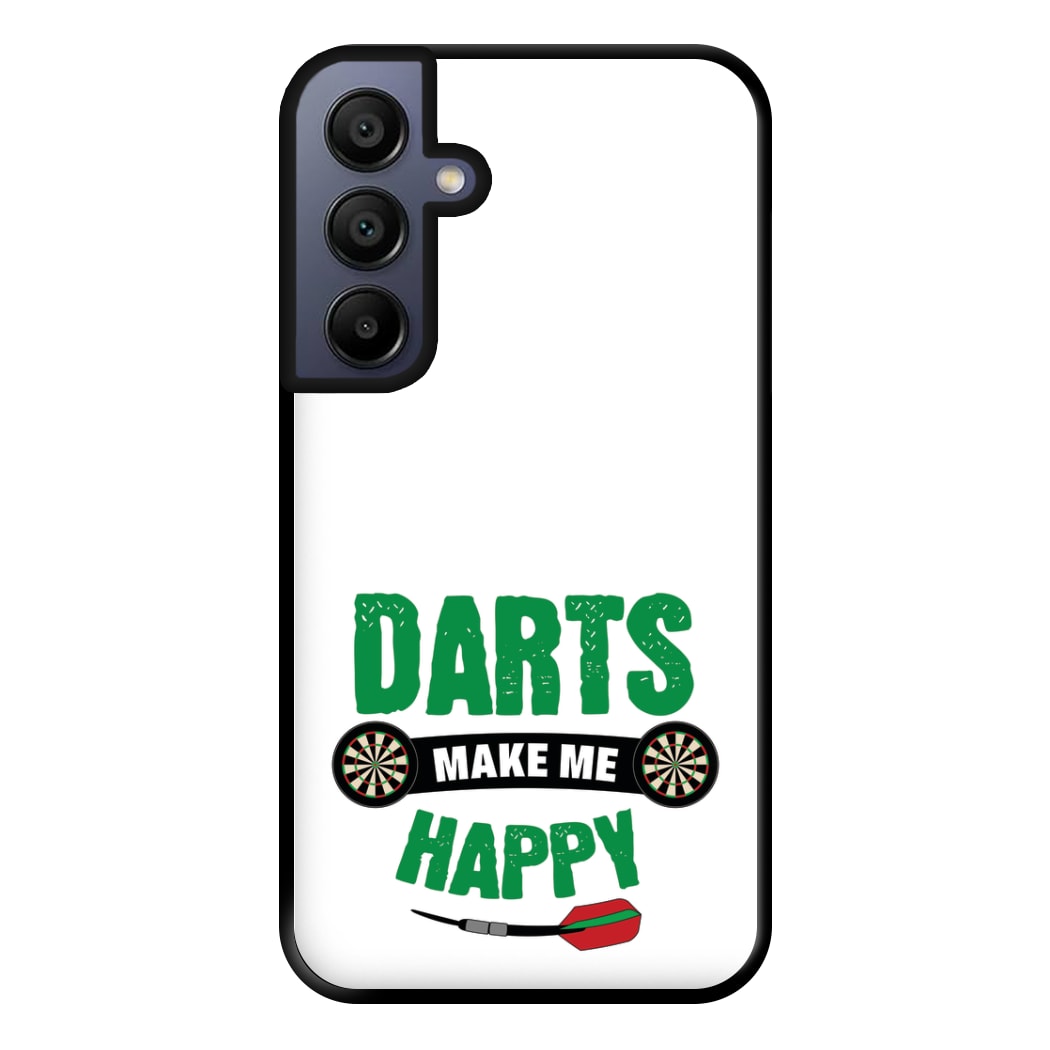 Darts Make Me Happy Phone Case for Galaxy A15