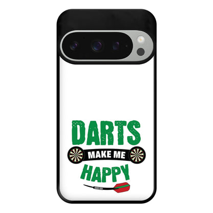 Darts Make Me Happy Phone Case for Google Pixel 9 Pro XL