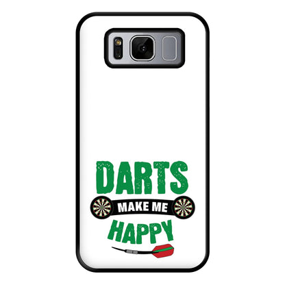 Darts Make Me Happy Phone Case for Galaxy S8 Plus