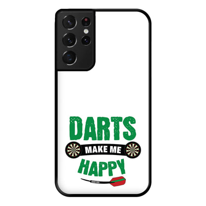 Darts Make Me Happy Phone Case for Galaxy S21 Ultra