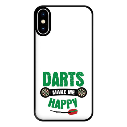 Darts Make Me Happy Phone Case for iPhone XS Max