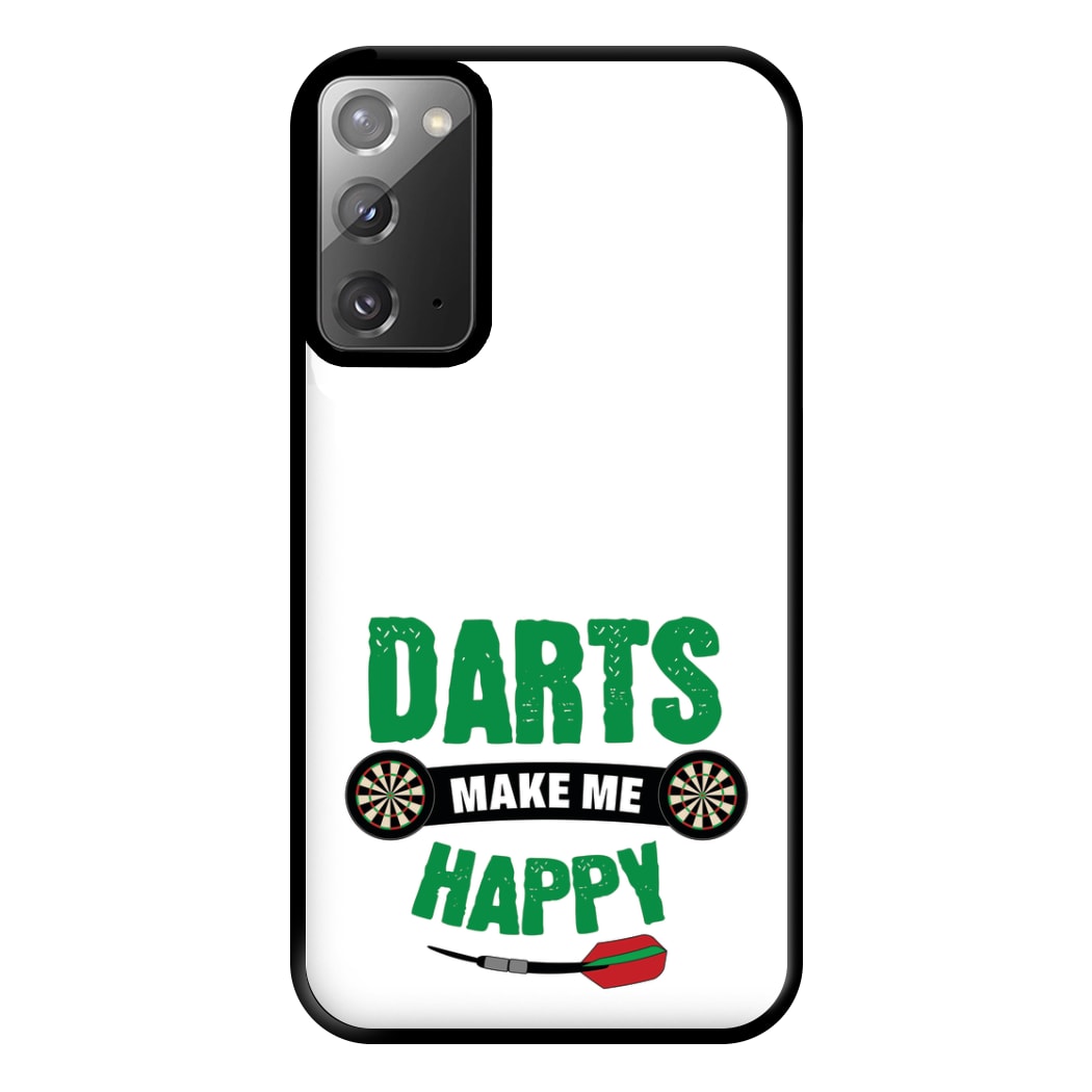 Darts Make Me Happy Phone Case for Galaxy Note 20 Ultra