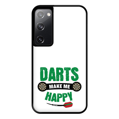 Darts Make Me Happy Phone Case for Galaxy S20