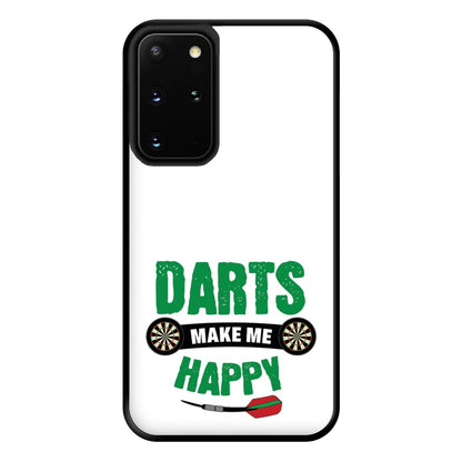 Darts Make Me Happy Phone Case for Galaxy S20 Plus