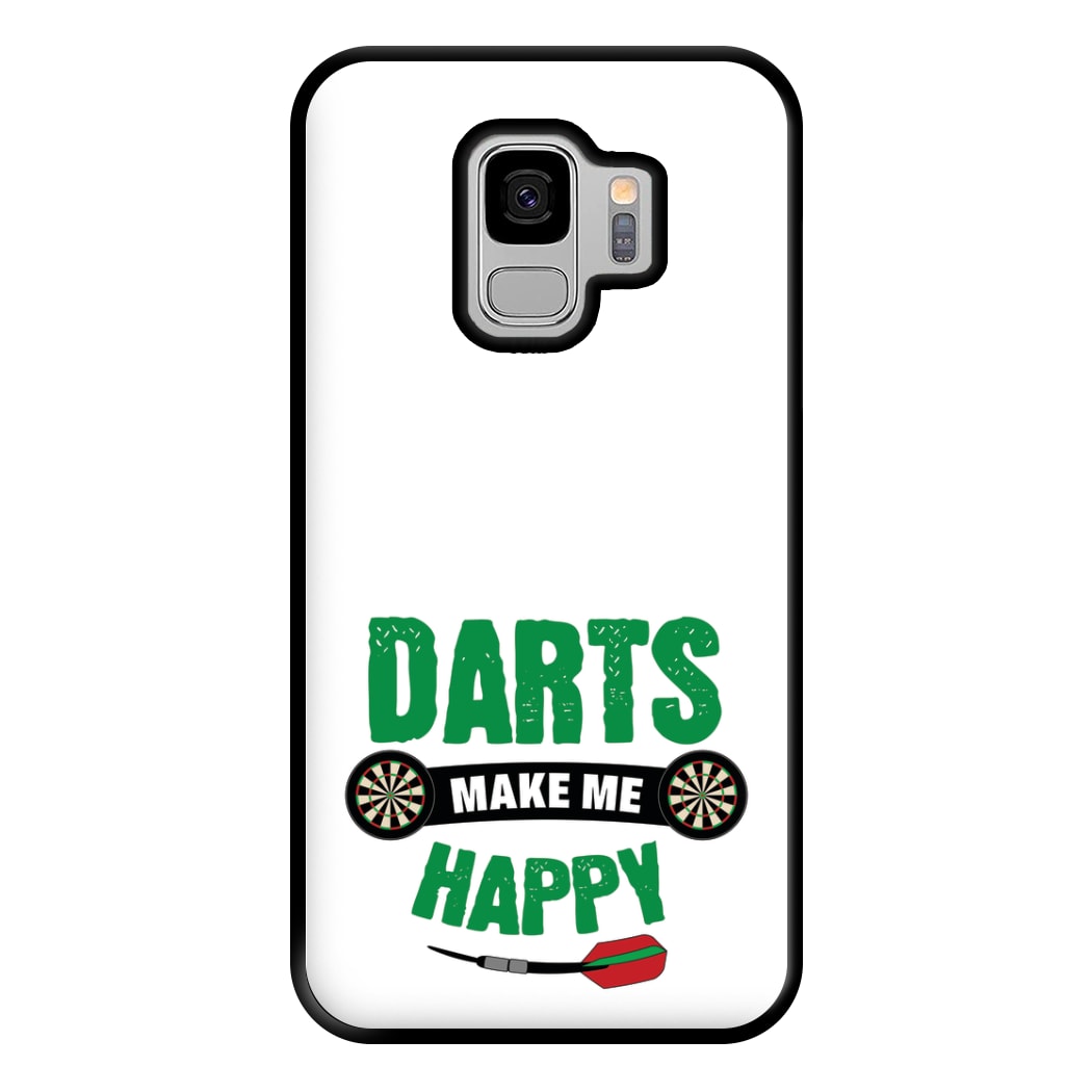 Darts Make Me Happy Phone Case for Galaxy S9 Plus