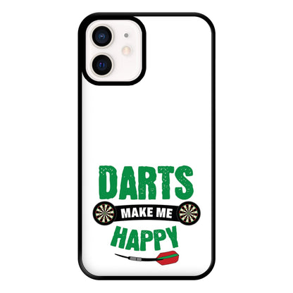 Darts Make Me Happy Phone Case for iPhone 13 Mini