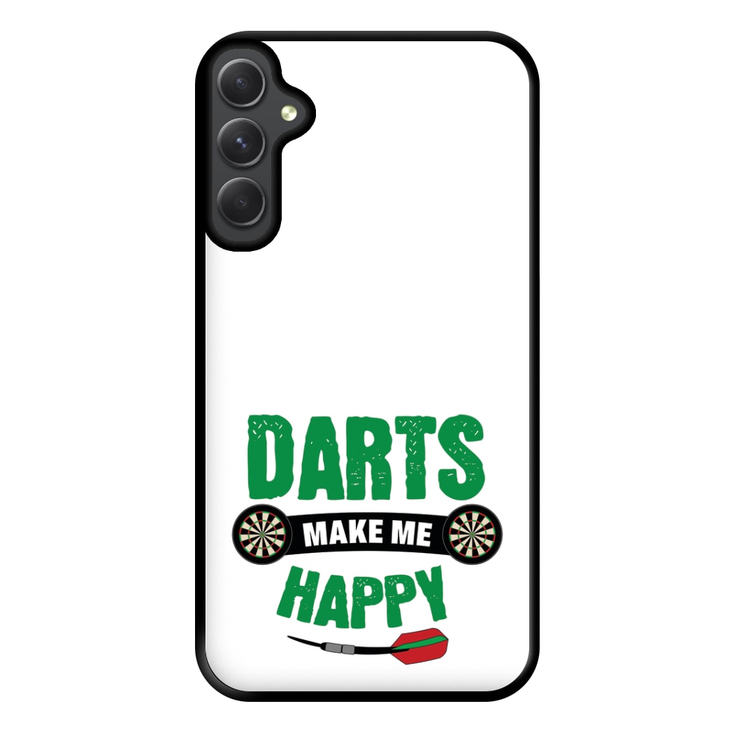 Darts Make Me Happy Phone Case for Galaxy A14