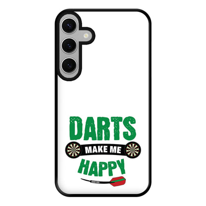 Darts Make Me Happy Phone Case for Galaxy S24FE