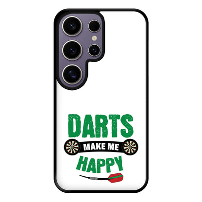 Darts Make Me Happy Phone Case for Galaxy S25 Ultra