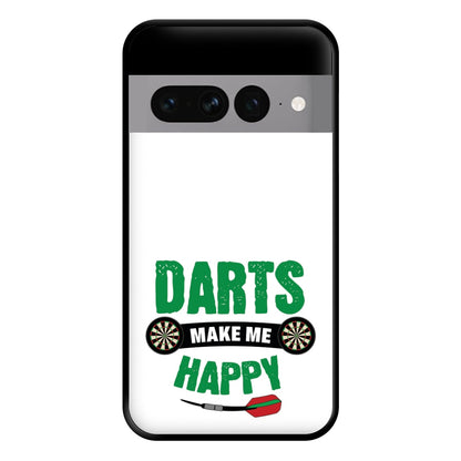 Darts Make Me Happy Phone Case for Google Pixel 7 Pro