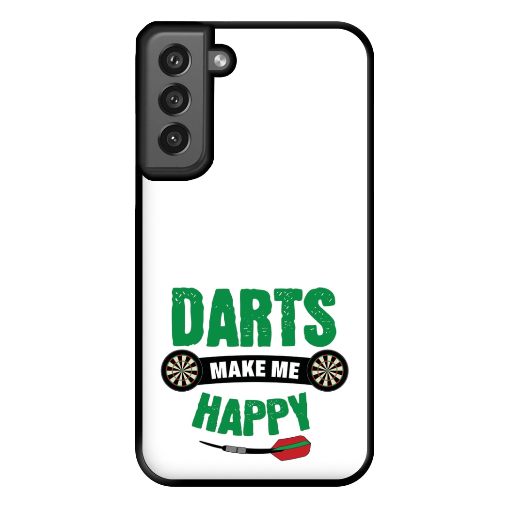 Darts Make Me Happy Phone Case for Galaxy S21FE