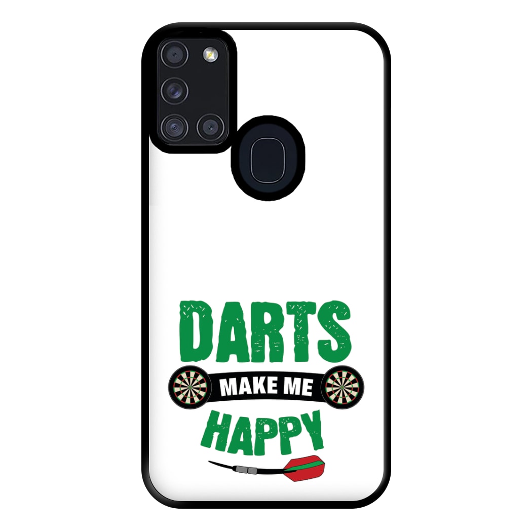 Darts Make Me Happy Phone Case for Galaxy A21s