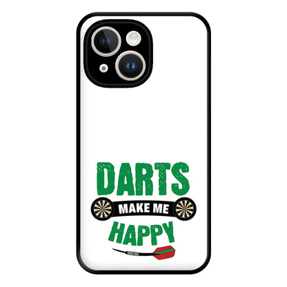 Darts Make Me Happy Phone Case for iPhone 14 Plus