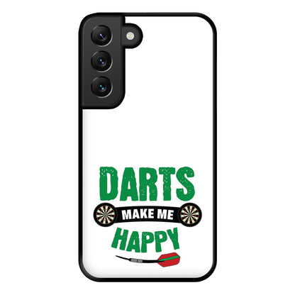 Darts Make Me Happy Phone Case for Galaxy S22 Plus