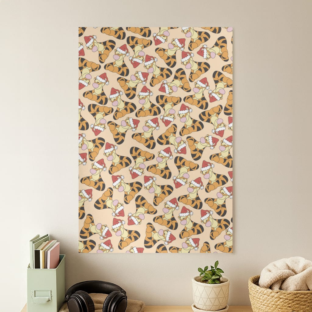 Tiger Pattern Christmas Poster