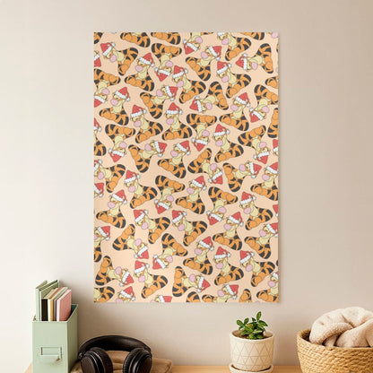 Tiger Pattern Christmas Poster