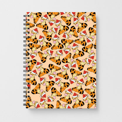 Tiger Pattern Christmas Notebook