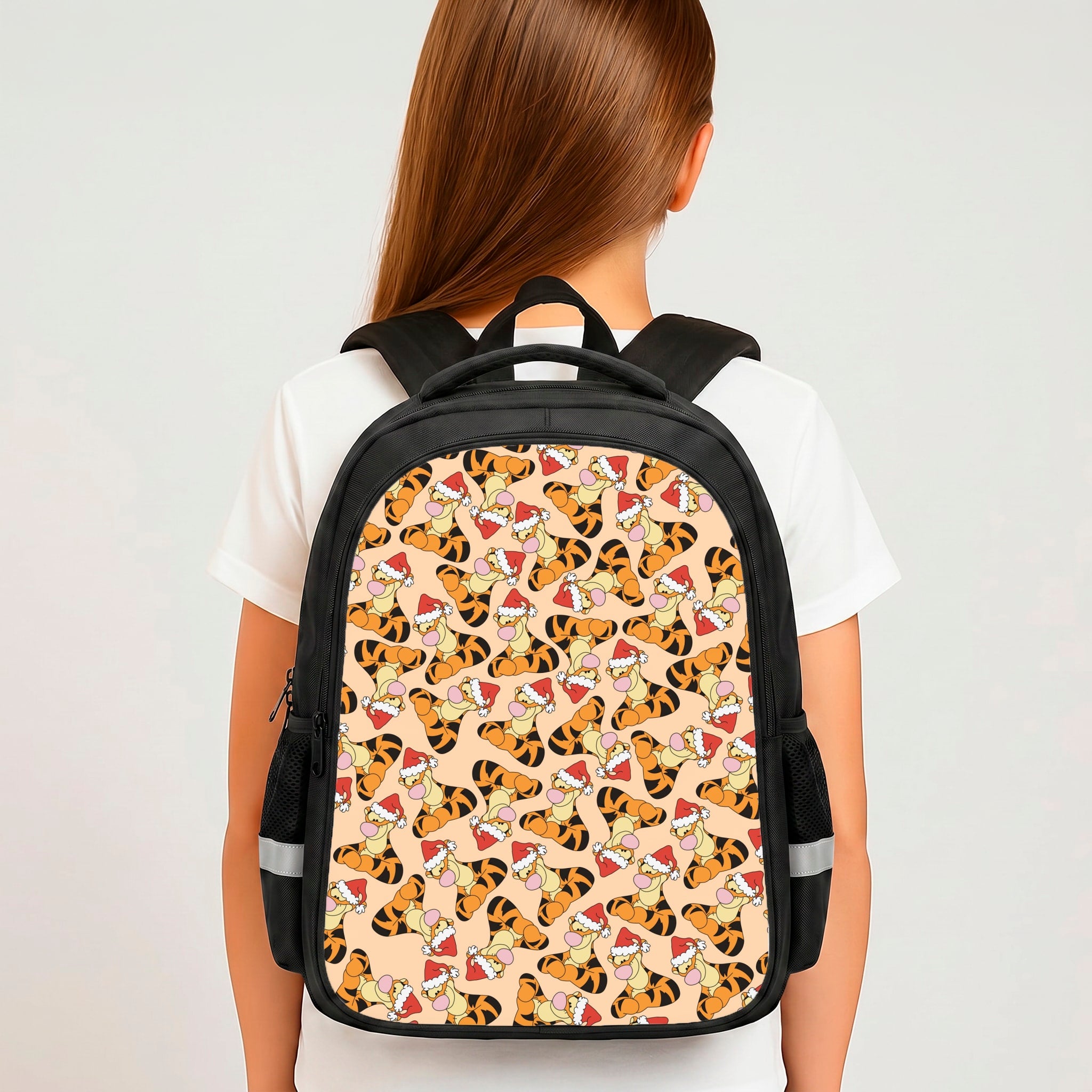 Tiger Pattern Christmas Backpack
