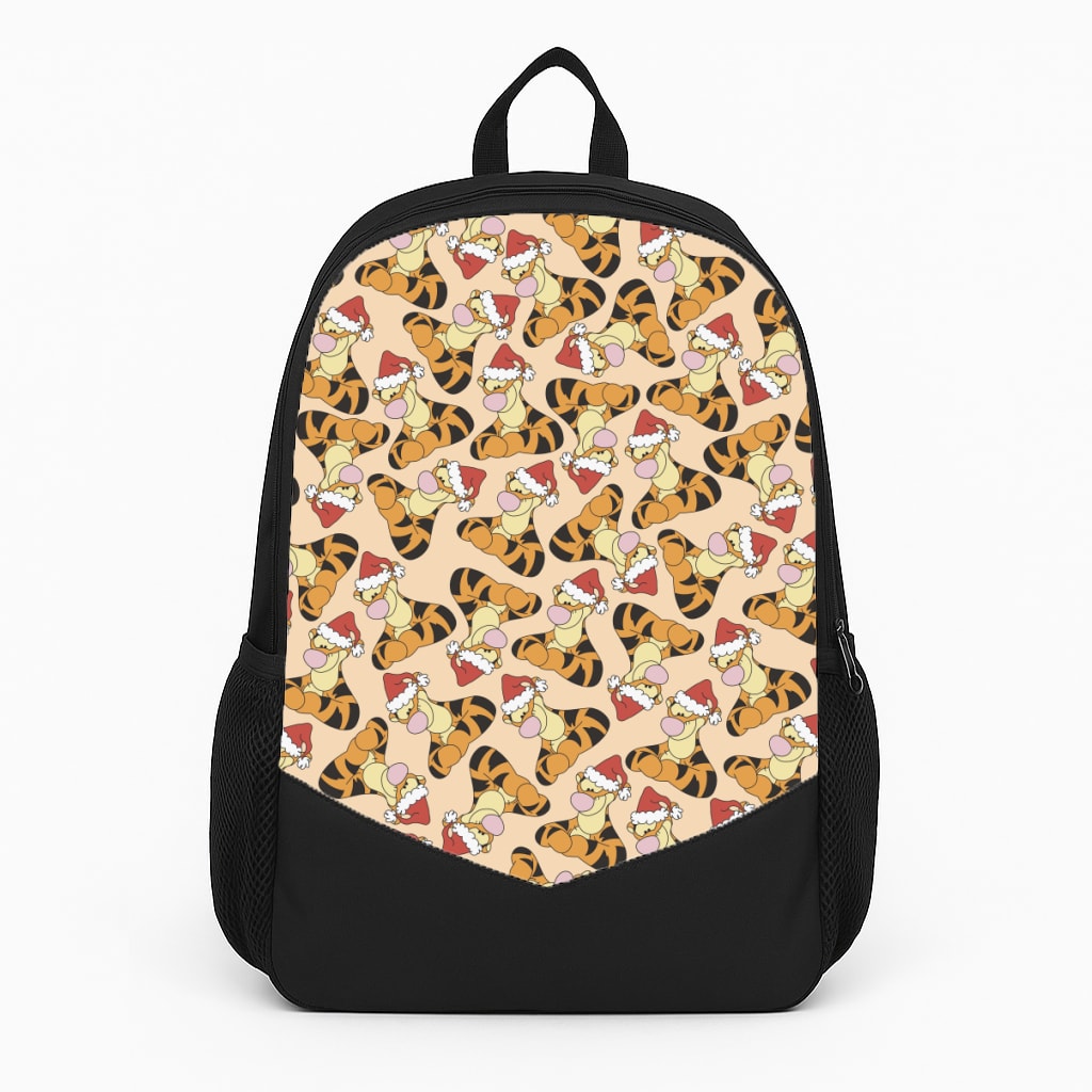 Tiger Pattern Christmas Backpack